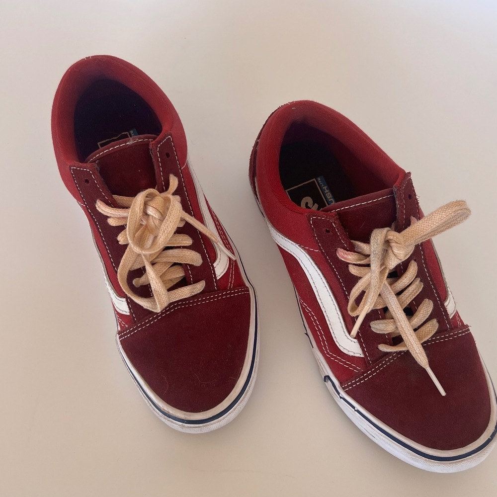 Vans Old Skool UltraCush Lite Women 7 Men 5.5 Burgundy Red Good Skate Shoes